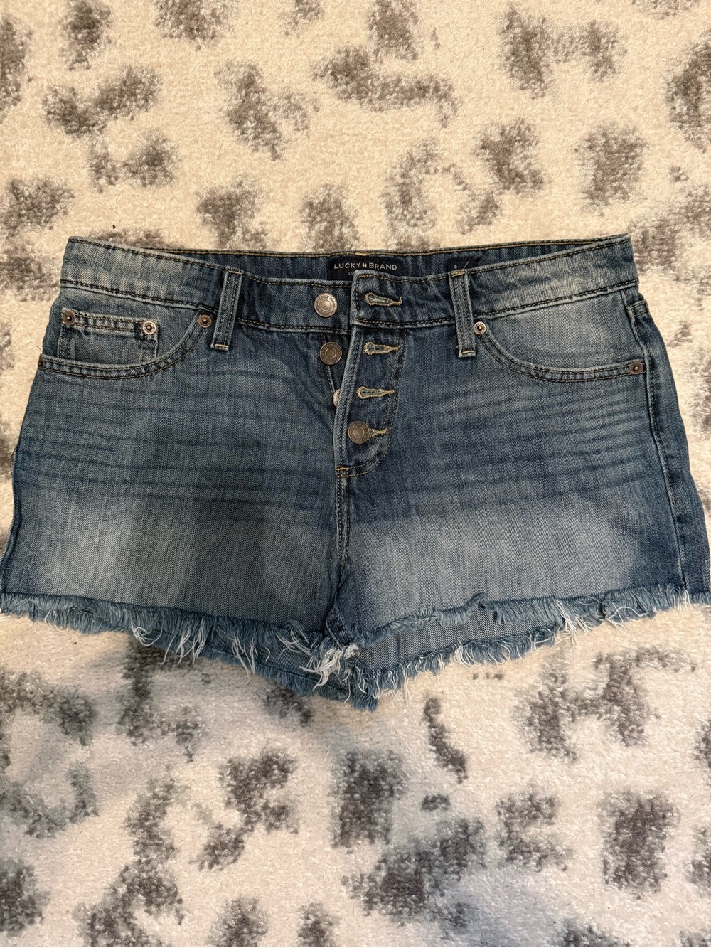 Lucky Brand Distressed Blue Denim Cutoff Shorts